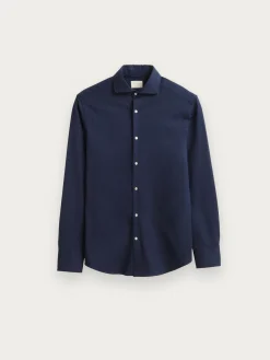 Alvaro Moreno Casual|CAMISA PUNTO ELASTICO Azul Marino