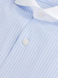 Alvaro Moreno Camisas Vestir|Camisas Vestir|CAMISA RAYAS C. BLANCO Celeste