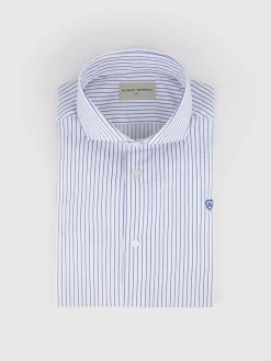 Alvaro Moreno Camisas Vestir|Camisas Vestir|CAMISA RAYAS DOBBY Azul
