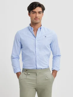 Alvaro Moreno Camisas Vestir|Camisas Vestir|CAMISA RAYAS DUTTON Celeste