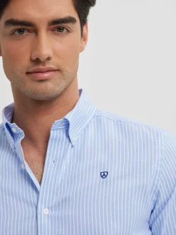 Alvaro Moreno Camisas Vestir|Camisas Vestir|CAMISA RAYAS DUTTON Celeste