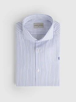 Alvaro Moreno Camisas Vestir|Camisas Vestir|CAMISA RAYAS ESTRUCTURA Azul