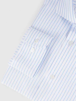 Alvaro Moreno Camisas Vestir|Camisas Vestir|CAMISA RAYAS ESTRUCTURA Celeste