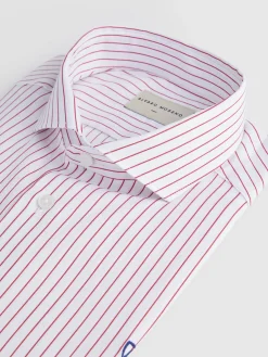 Alvaro Moreno Camisas Vestir|Camisas Vestir|CAMISA RAYAS ESTRUCTURA Rojo