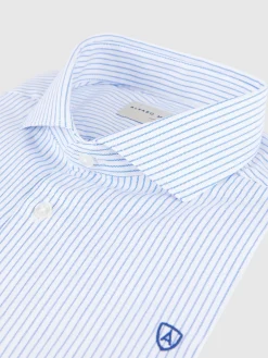 Alvaro Moreno Camisas Vestir|Camisas Vestir|CAMISA RAYAS PANAMA Azul