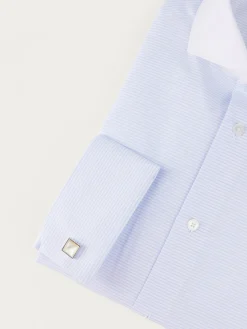 Alvaro Moreno Camisas Vestir|Camisas Vestir|CAMISA RAYAS P.DOBLE Celeste