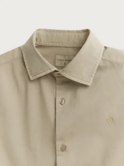 Alvaro Moreno Casual|CAMISA TWILL DYE Beige