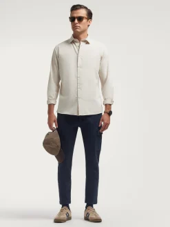 Alvaro Moreno Casual|CAMISA TWILL DYE Crudo