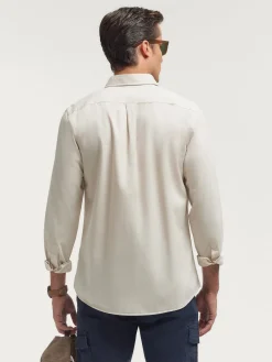 Alvaro Moreno Casual|CAMISA TWILL DYE Crudo
