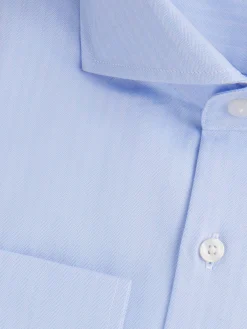 Alvaro Moreno Camisas Vestir|Camisas Vestir|CAMISA VESTIR HERRINGBONE Celeste