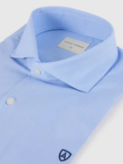 Alvaro Moreno Camisas Vestir|Camisas Vestir|CAMISA VESTIR MICRO GALLO Celeste