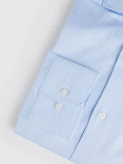 Alvaro Moreno Camisas Vestir|Camisas Vestir|CAMISA VESTIR RAYAS Celeste