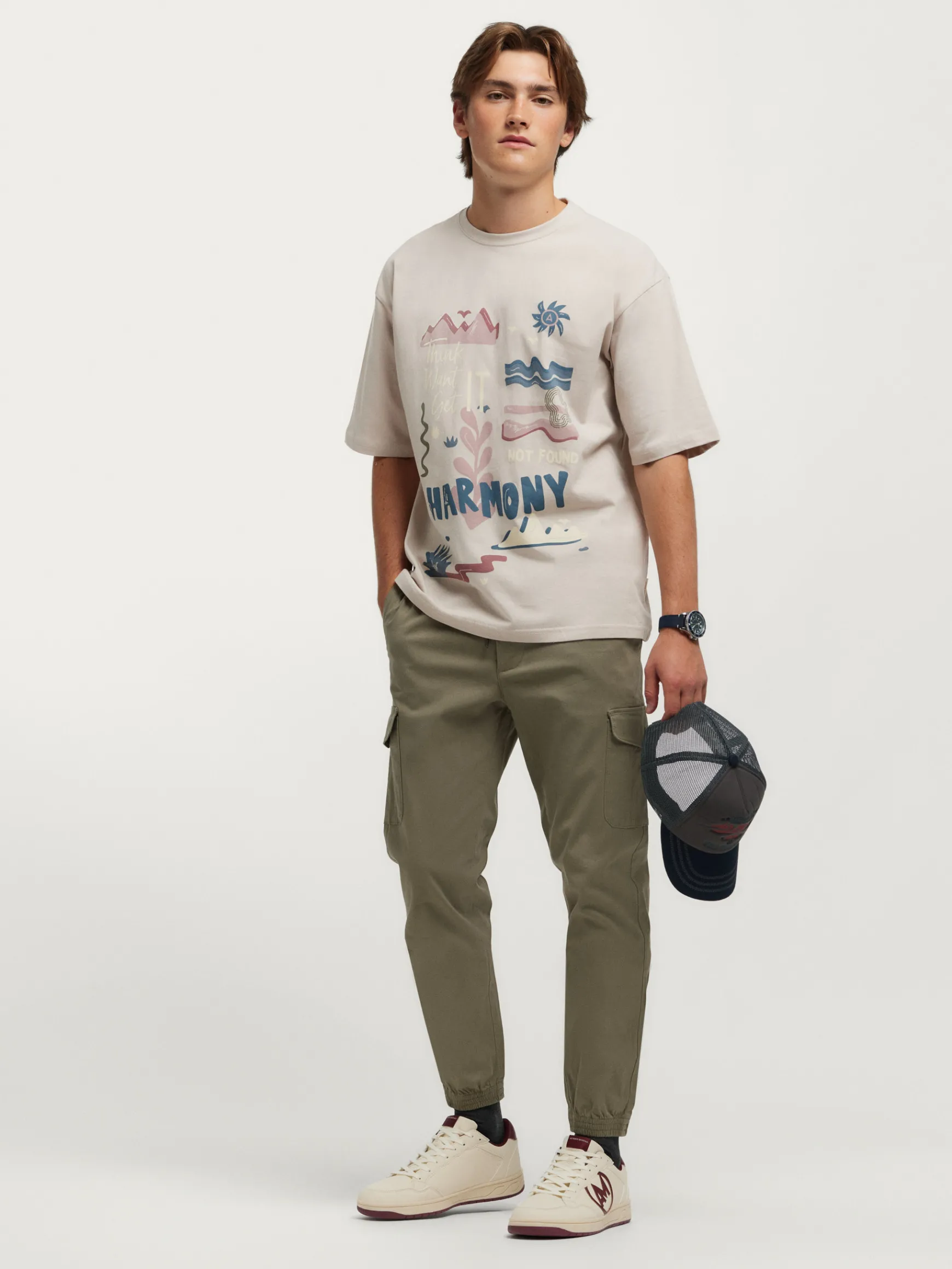 Alvaro Moreno Teen|Camisetas|CAMISETA HARMONY Beige