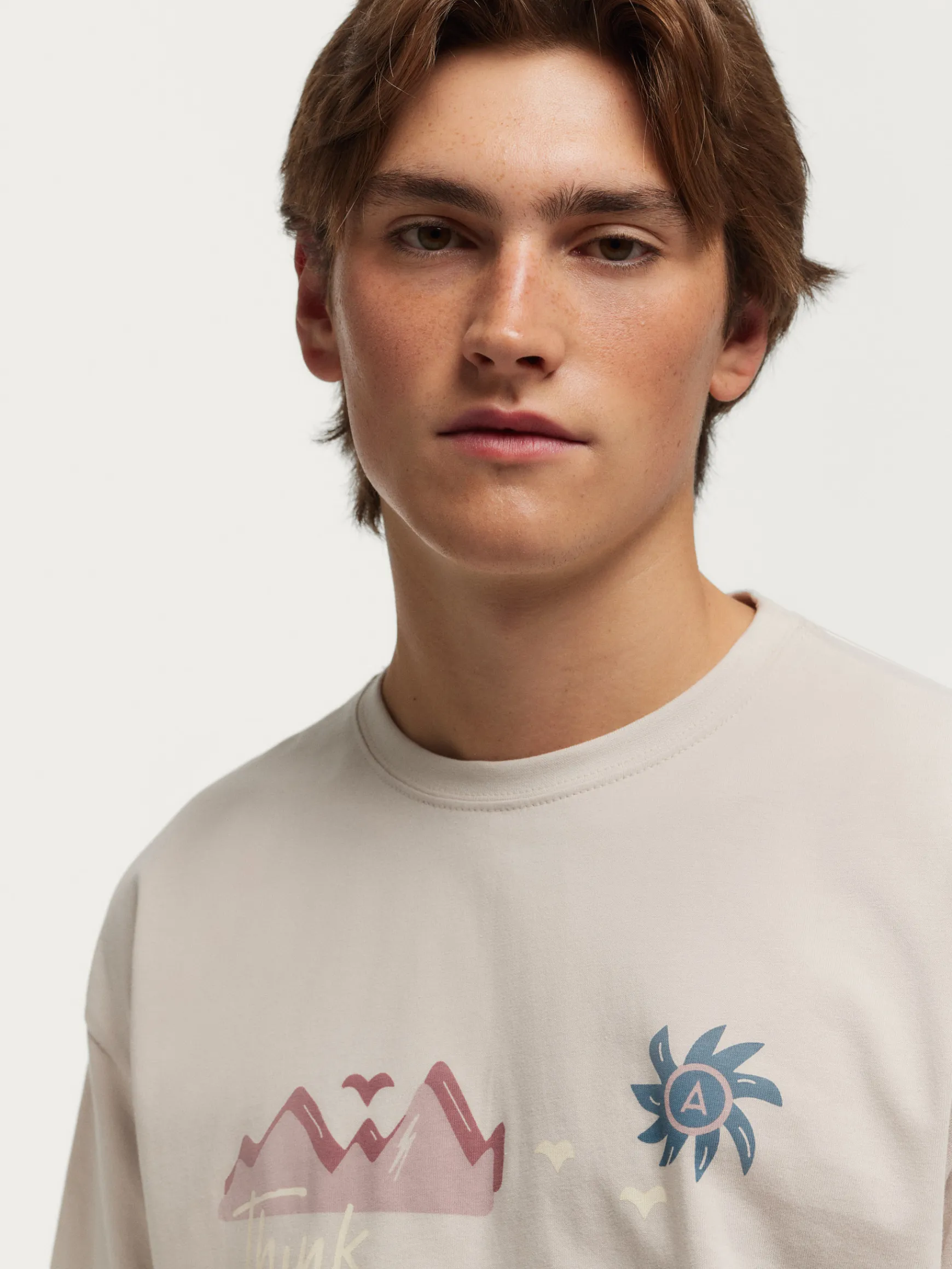 Alvaro Moreno Teen|Camisetas|CAMISETA HARMONY Beige