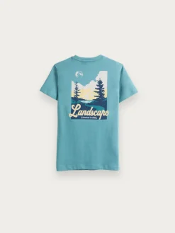 Alvaro Moreno Camisetas|CAMISETA LANDSCAPE KIDS Verde Agua