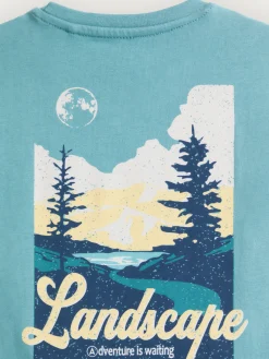 Alvaro Moreno Camisetas|CAMISETA LANDSCAPE KIDS Verde Agua