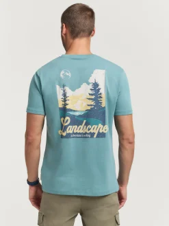 Alvaro Moreno Camisetas|CAMISETA LANDSCAPE Verde Agua