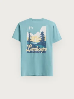 Alvaro Moreno Camisetas|CAMISETA LANDSCAPE Verde Agua