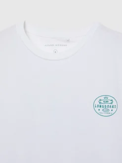 Alvaro Moreno Camisetas|CAMISETA LONGBOARD Blanco