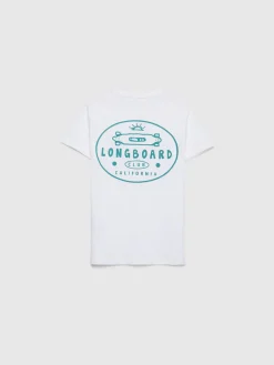 Alvaro Moreno Camisetas|CAMISETA LONGBOARD KIDS Blanco