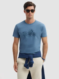 Alvaro Moreno Camisetas|CAMISETA MOTORCYCLE Azul