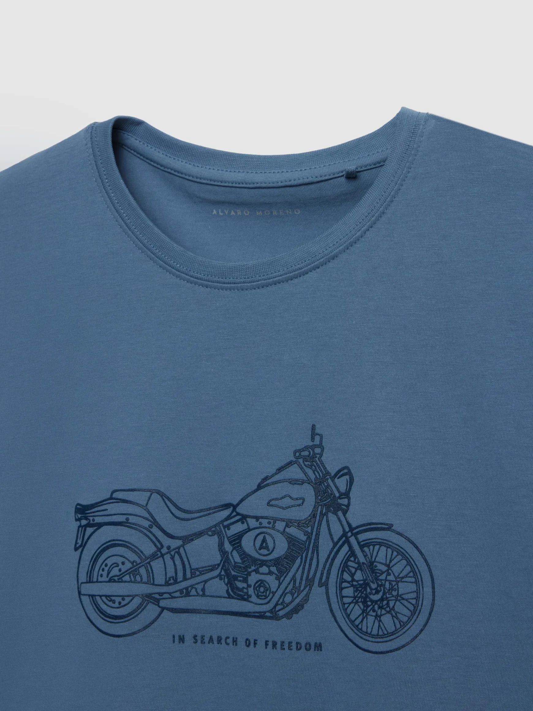 Alvaro Moreno Camisetas|CAMISETA MOTORCYCLE Azul
