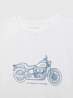 Alvaro Moreno Camisetas|CAMISETA MOTORCYCLE Blanco