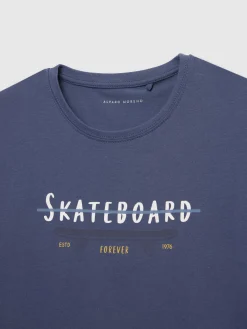Alvaro Moreno Camisetas|CAMISETA SKATEBOARD Azul Marino