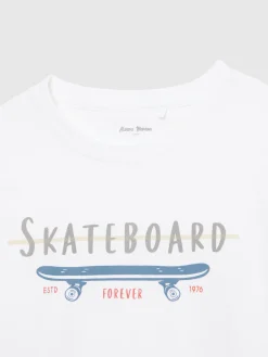 Alvaro Moreno Camisetas|CAMISETA SKATEBOARD KIDS Blanco