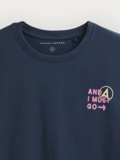 Alvaro Moreno Teen|Camisetas|CAMISETA SNOW Azul Marino