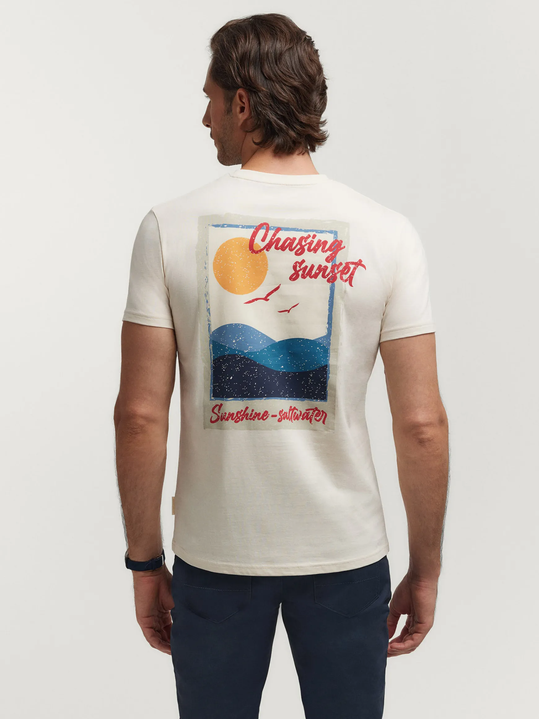 Alvaro Moreno Camisetas|CAMISETA SUNSET Beige