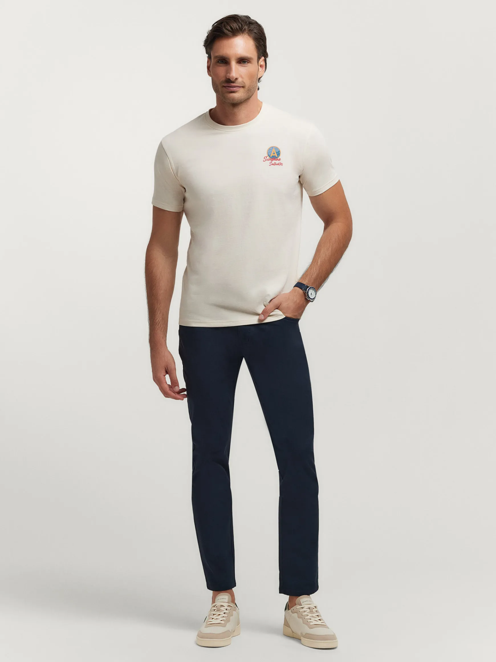 Alvaro Moreno Camisetas|CAMISETA SUNSET Beige