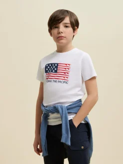Alvaro Moreno Camisetas|CAMISETA USA KIDS Blanco