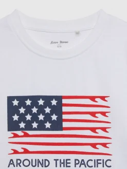 Alvaro Moreno Camisetas|CAMISETA USA KIDS Blanco