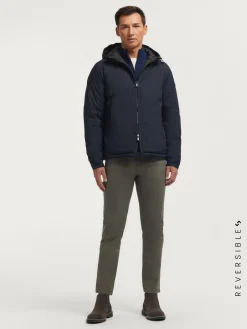 Alvaro Moreno Cazadoras Y Parkas|CAZADORA RATCHED REVERSIBLE | MARRÓN Azul Marino