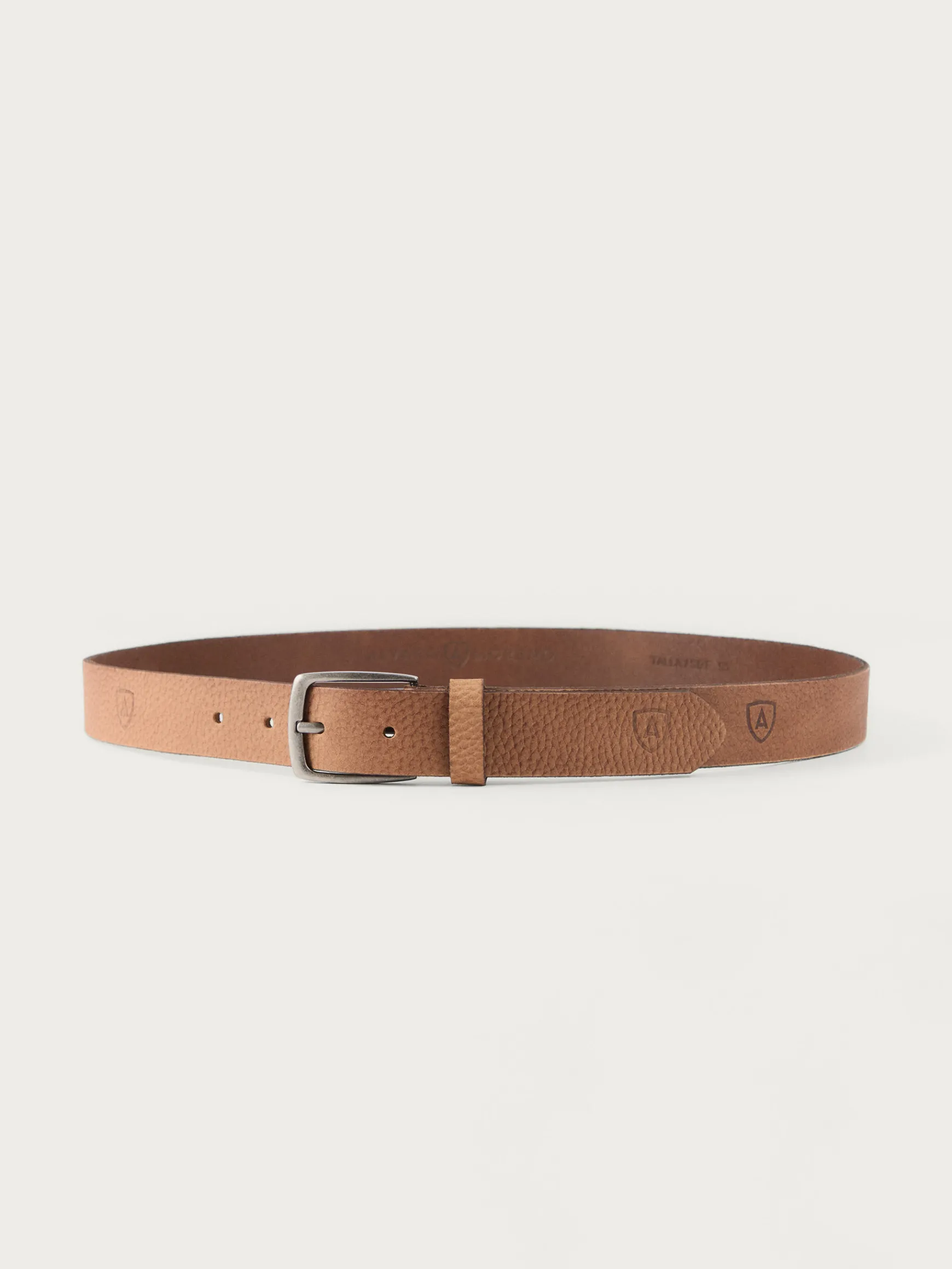 Alvaro Moreno Cinturones|CINTURON LOGO PIEL Camel