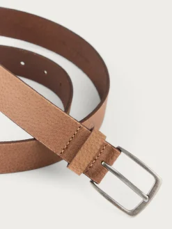 Alvaro Moreno Cinturones|CINTURON LOGO PIEL Camel