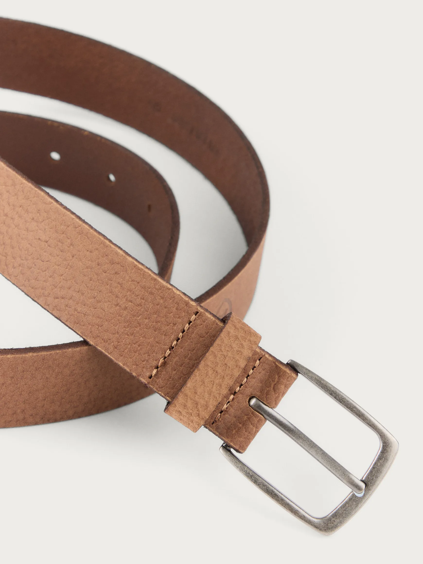 Alvaro Moreno Cinturones|CINTURON LOGO PIEL Camel