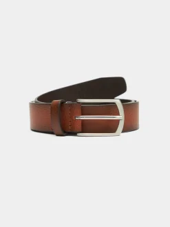 Alvaro Moreno Cinturones|CINTURON PIEL ROUGH Camel