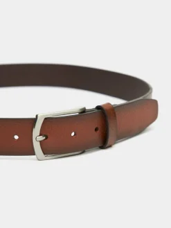 Alvaro Moreno Cinturones|CINTURON PIEL ROUGH Camel