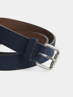 Alvaro Moreno Cinturones|CINTURON SUEDE Azul Marino