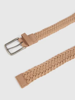 Alvaro Moreno Cinturones|CINTURON TRENZADO SERRAJE Beige