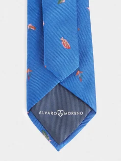 Alvaro Moreno Corbatas|Corbatas|CORBATA JACQUARD MF Azul