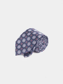 Alvaro Moreno Corbatas|Corbatas|CORBATA JACQUARD MF Azul Marino