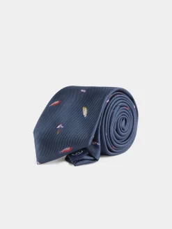 Alvaro Moreno Corbatas|Corbatas|CORBATA JACQUARD MF Azul Marino