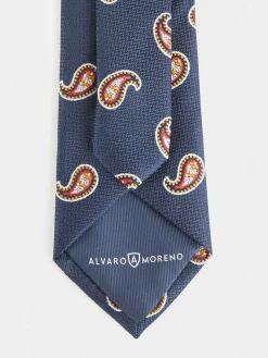 Alvaro Moreno Corbatas|Corbatas|CORBATA JACQUARD MF Azul Marino