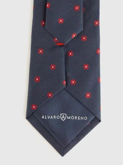 Alvaro Moreno Corbatas|Corbatas|CORBATA JACQUARD MF Azul Marino