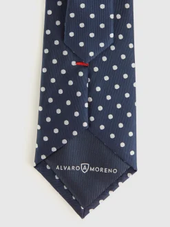 Alvaro Moreno Corbatas|Corbatas|CORBATA JACQUARD MF Azul Marino