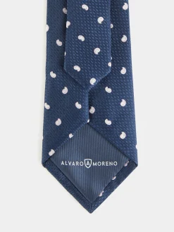 Alvaro Moreno Corbatas|Corbatas|CORBATA JACQUARD MF Azul Marino