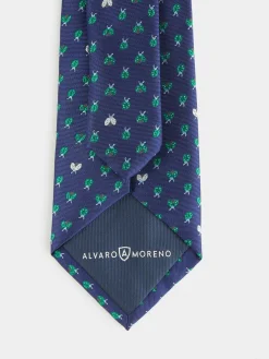 Alvaro Moreno Corbatas|Corbatas|CORBATA JACQUARD MF Azul Marino